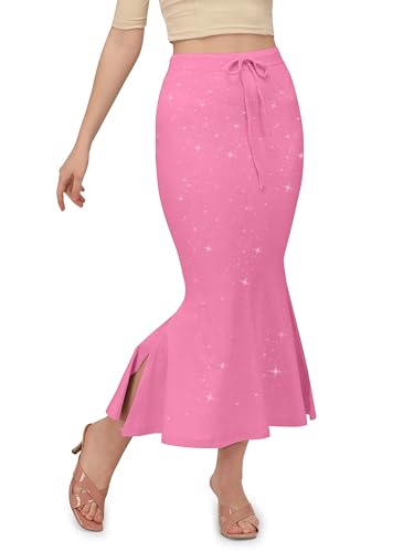 Image of Mehrang Stretchable Shimmer Saree Shapewear Petticoat for Women, Skirts for Women,Shape Wear Dress for Saree