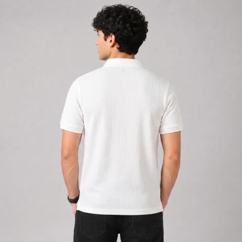 Image of TOPLOT Men's Polo T Shirt | Half Sleeve Design | Comfortable Fit Wear | Stylish Casual Look | Breathable Feel |Modern Style | Easy Movement | Casual & Everyday Wear (5280)