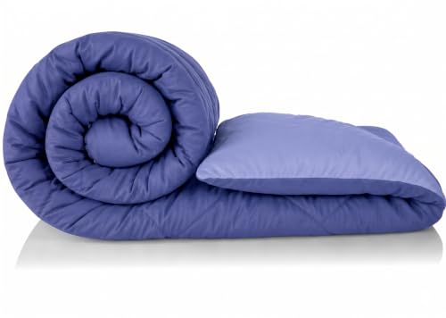 Image of DECORUM Reversible Comforter Double Bed 250 GSM | Periwinkle Blue & Lavender Blue | Ultra Soft Microfiber Quilt | All Season Lightweight Comforter | (228 X 223 CM)