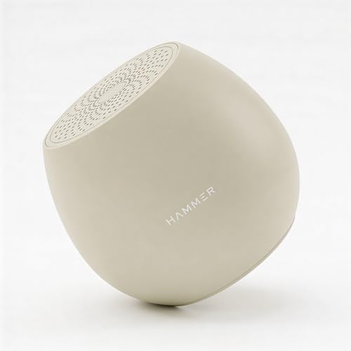 HAMMER Drop X1 5W Bluetooth Speaker with Twin Pairing, Bluetooth v6.0, 32 Hours Playtime, 52mm Drivers (Beige)