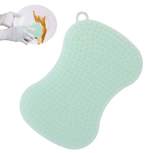 Esponja de Silicona Multiusos para Cocina - Cepillo con Cerdas Suaves para Lavar Platos, Secado Rápido, Estropajo y Limpiador de Ollas