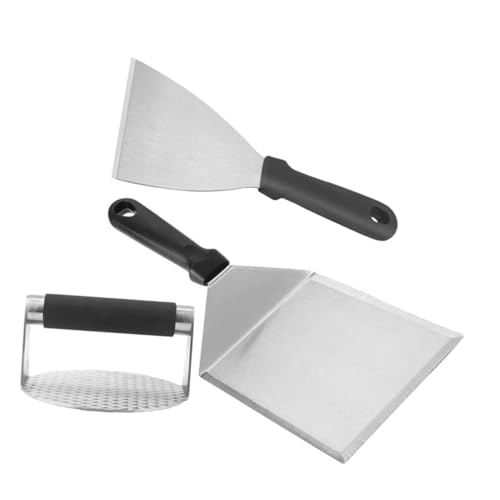 Mikinona Burger Press Tool with Spatula Stainless Steel Meat Presser for Easy Burger Making Non-stick Patty Maker for Bbq Grilling and Outdoor Cooking