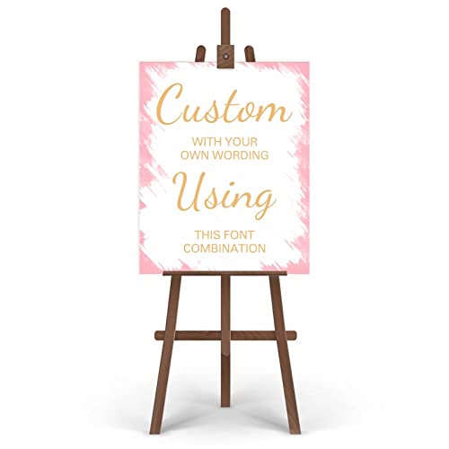 Panneau de bienvenue pour invités de mariage avec message personnalisé