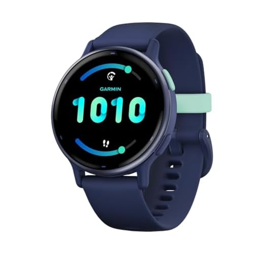 Garmin Vivoactive 5 Music, Smartwatch, Sporthorloge, AMOLED-Scherm, 11 dagen batterij, Sportapps 30+, Meditatie, Garmin Pay, Slaapcoaching, Blue/Blue Metallic
