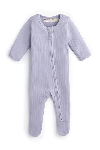 Image of monica + andy Double Zipper One Piece, 100% Organic Baby Clothes for Girls & Boys, Unisex, Preemie, Newborn & Infant Sizes