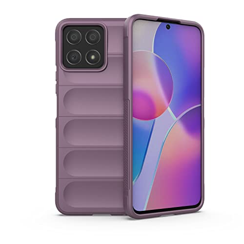MUMOYAN Funda Silicona Líquida para Huawei Honor X8 / Honor X30i con Protección Antigérmenes, Carcasa Antichoque de Grado Militar con Revestimiento de Microfibra Suave,Púrpura Claro