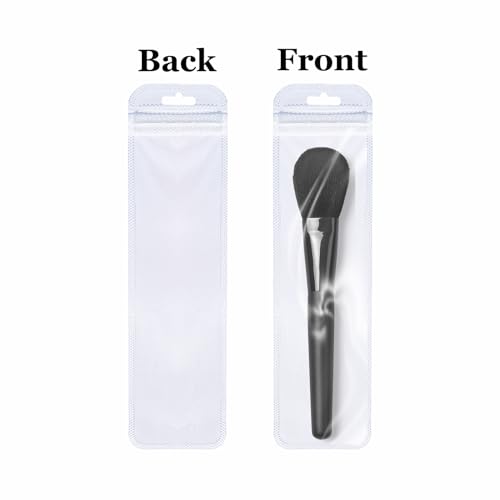 Image of 100 Pcs Pen Packaging Bags for Small Business,Plastic Beadable Pens Packaging Resealable Pouch Clear Bag for Beaded Pens, Zipper Storage Bags for Packaging Lipgloss, Jewelry, Cosmetic 2.16 inch X 8.6 inch