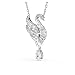 Swarovski Swan pendant, Swan, White, Rhodium finish