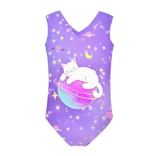 Image of Fashion Print One-Piece Swimsuits for Girls,Soft Stretchy One Piece Bathing Suit Quick Dry Beach Swimwear 5-14 Years