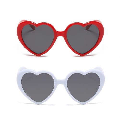Sjbncai Girls Heart Polarized Sunglasses Uv 400 Protection Kids Love Heart Sunglasses Vintage For Age 3-10 Years Girls Boys thumb #3