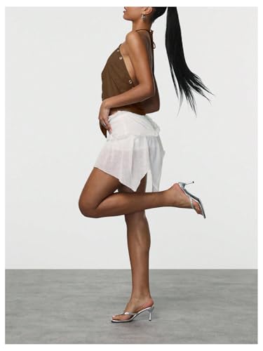 Verdusa Women's Button Front Cut Out Halter Tops Backless Summer Going Out Tops4