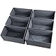 Lucoridy 6 Stück Kleiderschrank Organizer Schubladen Ordnungssystem Faltbare Stoff Aufbewahrungsbox Schublade Organizer Schrank Organizer 6er Unterwäsche Organizer Socken Organizer (Grau)