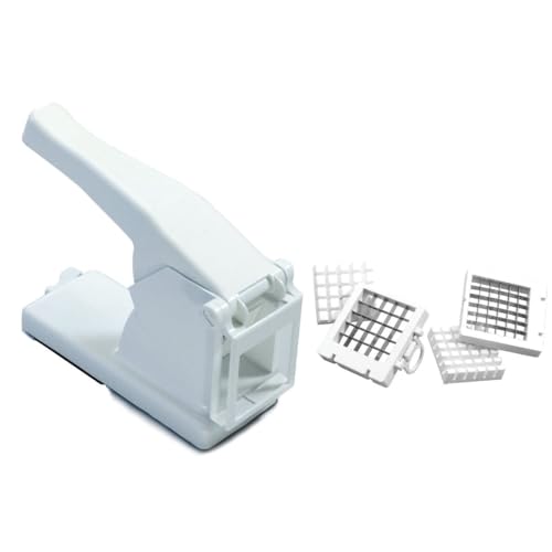 Fackelmann 45299 Coupe Frites 1 Grille 25 Trous 1 Grille / 36 Trous 27cm, Blanc, Acier