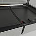 Foundations Elements Horizontal Wall-Mounted Baby Diaper Changing Station, Heavy Duty Stainless Steel Hinge, Oversized Changing Surface, Easy Installation, Black (300-EH-02)