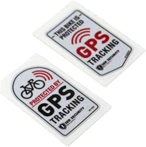 AK Traders Inc AK- (2Pcs) Warning GPS Tracking Sticker | Tracker Alarm | car - Bike - Motorcycle Protected Bumper Sticker 3 in x 3.5 in