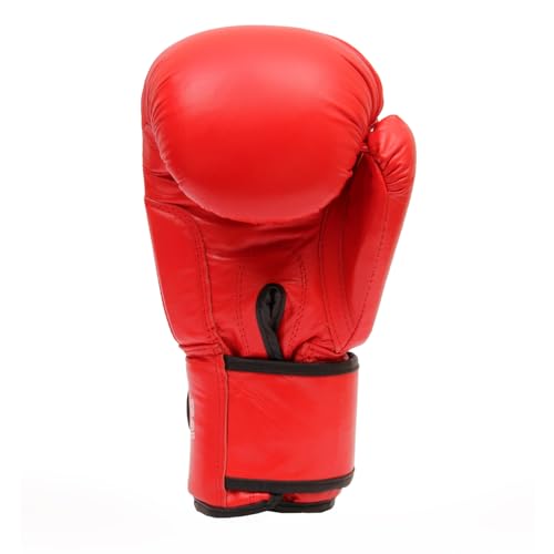 Image of RXN Training & Sparring Boxing Gloves for Men & Women (Red,10oz) | MPF Molded Foam Padding | Hook & Loop Wrist Closure | Pre-Curved Fit for Boxing, Kickboxing, MMA & Fitness Training