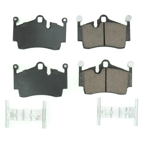 Image of PowerStop Rear Brake Pads for Porsche 718 Boxster 2017-24 |718 Cayman 2017-24 |911 2005 |Boxster 2005-16 |Cayman 2007-12 - Z17 Ceramic Brake Pads with Installation Hardware, 17-1134