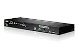 ATEN 8-Port USB/PS2 Combo KVM Switch with USB Peripheral Support CS1708A (Black)
