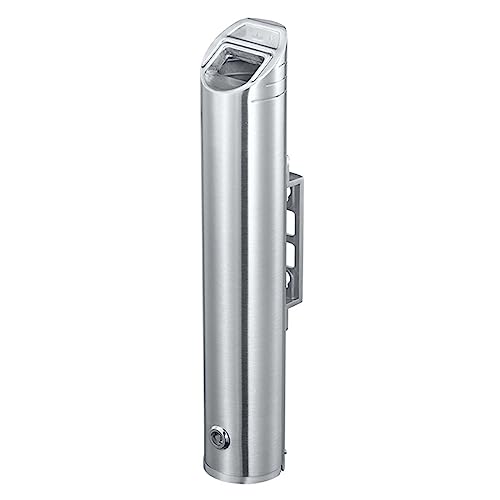 Cenicero de pie de acero inoxidable exterior comercial de pared y suelo vertical