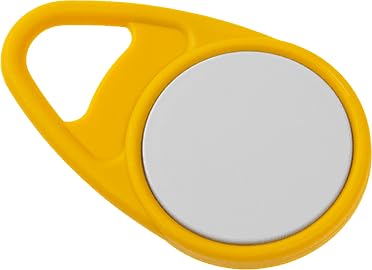 RFID Chip gelb 1K für Wallbox und Schließzylinder Transponder Karte Keyfob Schlüsselanhänger für Zeiterfassung