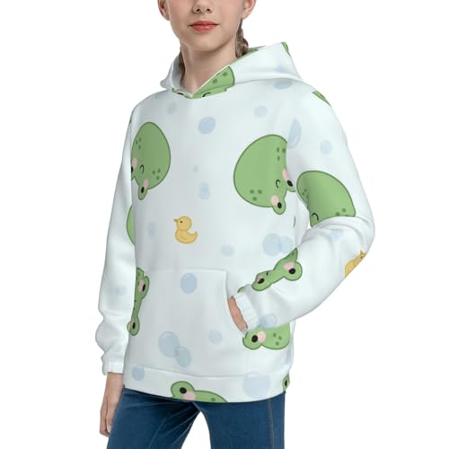 Kawaii Frogs Kid Hoodies Boys Sweatshirts Girls Pullover with Pocket2