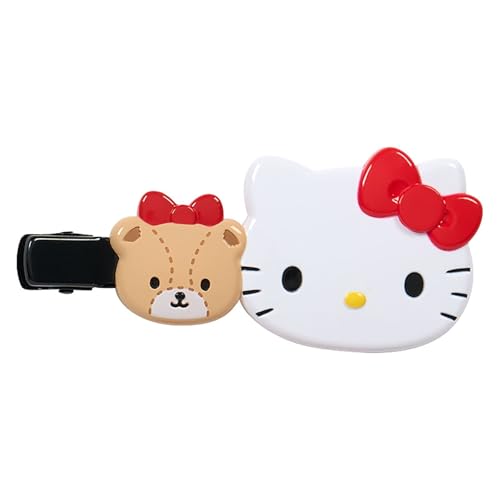 Image of Sanrio 612952 Hello Kitty Long Bangs Clip, ABS Resin, Right and Left Facing Set, Makeup, Face Wash