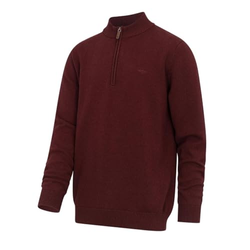 Falkirk 1/4 Zip Pullover - Berry Red Small