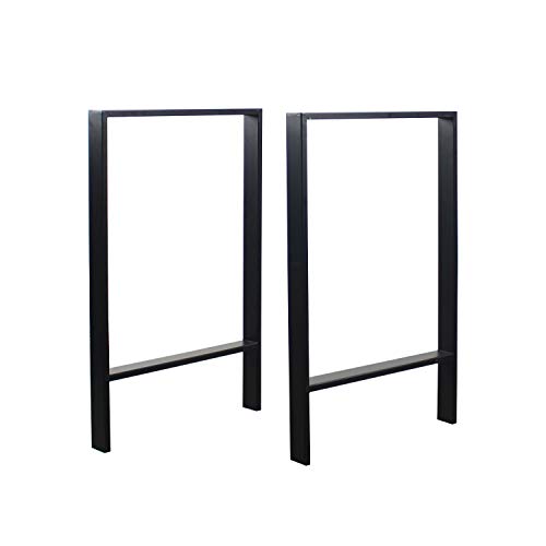 Furniture Legs 28”Height 17.7”Wide Rustic Decory H Shape Table Legs,Metal Office Desk Legs Computer Desk,Dining Table Legs,Industrial Modern, DIY Iron Bench Legs