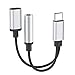 Produktbild ZERKAR USB C auf 3.5mm Kopfhörer Adapter, Typ C auf 3.5mm Klinke Adapter, 4 in 1 USB Typ C Aux Audio Splitter Kompatibel mit Google Pixel 3XL, iPad Pro, Samsung S20, Huawei P40/Mate 40