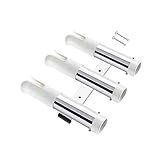 DeeRace ロッドホルダー 3連 竿立て 釣り竿スタンド 釣り竿ホルダー ステンレス鋼 釣り道具収納 チューブ 3連 竿立て ボート用品 船、カヌー、ガレージ、マリン、トラック用, 白い