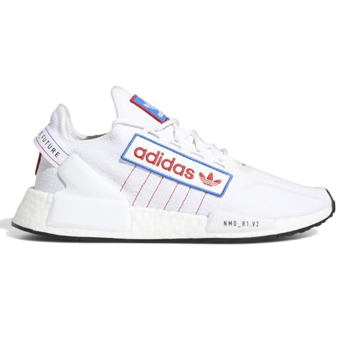 adidas NMD_R1.V2 Mens Shoes Size 9.5, Cloud White/Scarlet/Blue