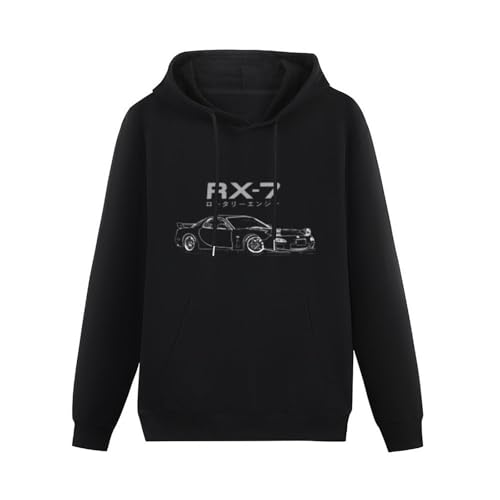 Huachenyu RX7 JDM Tuner 1990s 2000s RX-7 Drift Racing - Sudadera con capucha para hombre, color negro, Negro, M