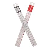 Anneome 2 Stück 2 Stück-Pack Farbmischlineale aus Edelstahl Präzises Metall Messwerkzeug für Autolacke Kompaktes Mischwerkzeug mit Farbskala für Lackierarbeiten im Kfz Bereich