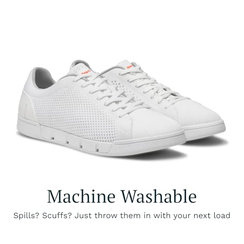 Image of SWIMS Breeze Tennis Knit Sneakers for Men, Lightweight Breathable Knit Upper, EVA Cushioned Midsole, Rubber Cup Sole, Low Top Casual Fashion Sneaker
