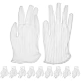 DOITOOL 10 Paar Weiße Herrenhandschuhe Handschutz Staubfrei Sauber Opern- und Banketthandschuhe