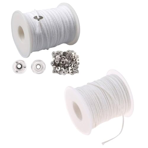 2 rollos de mecha para vela 61m diámetro 12.5mm