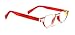 The Half Moon, Crystal Bling Reading Glasses Women Adorned with Clear European Crystals +1.25, 1.50, 1.75, 2.00, 2.25, 2.50, 2.75, 3.00, 3.50, 4.00 Red. NY Fifth Avenue.