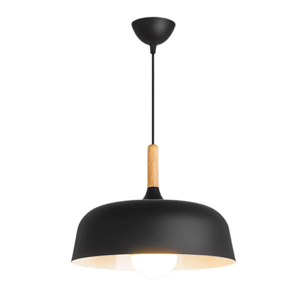 LYMSXAZOU Modern Minimalist Pendant Light - Creative Single-Head Wooden Chandelier Trendy Macaron Lighting Fixture Stylish Home Decor Unique Design for Living Room & Dining
