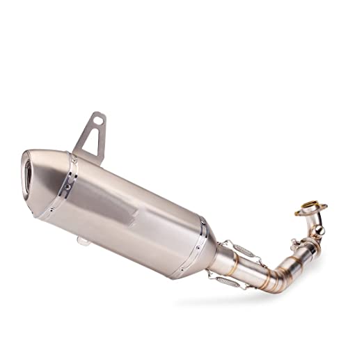 TASEKI Motorräder Auspuffanlage Für Piaggio Für Vespa Für Gts 250 Für Gts 300 2007-2017 2018 2019 2020 Motorrad Slip-on Auspuff Mittelrohr Gts300 Auspuff für Motorräder(Blanc)