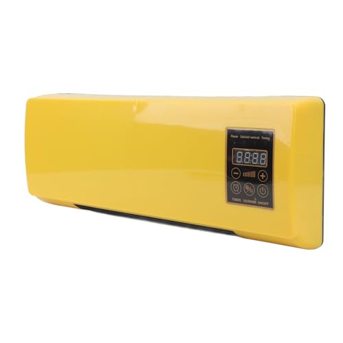 VELATEMOR Calefacción de Calefacción de Pared, Aire Acondicionado PTC ABS con Control Remoto para Dormitorios (EU enchufe 220V)