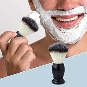 Pearl Shaving Synthetic Shaving Brush-Black Handle- Engineered for The Best Shave of Your Life. for, Safety Razor, Double Edge Razor, Shaving Razor, Men's Luxury Professional Hair Salon(SBB-11)