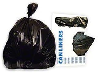 Her D8046HK Low-Density Can Liners - 40-45 gal, 0.7 mil, Black