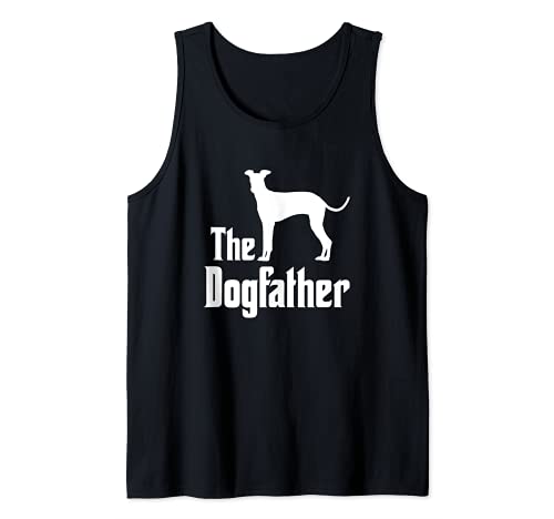 The Dogfather - funny dog gift, funny Italian Greyhound Tank Top, Black, S