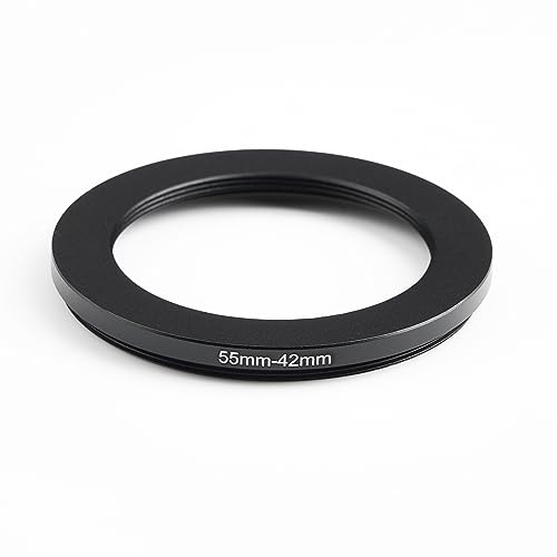 Anillo Adaptador de Lente 55 mm a 42 mm, Anillo Reductor Paso Abajo para Filtros UV, ND y CPL, con Paño de Limpieza Premium para Lentes (2 unidades) miniatura 2