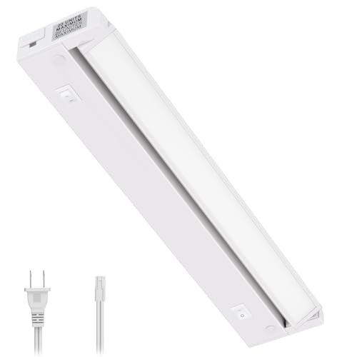 Image of GETINLIGHT 12-Inch Plug-in Swivel LED Under Cabinet Light, 2-CCT, White