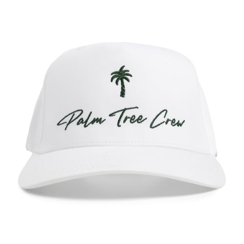 Image of Palm Tree Crew Men's Adjustable Snapback Embroidered Logo Crew Hat