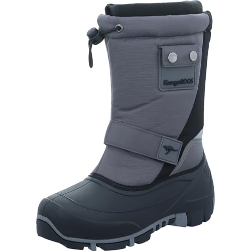 KangaROOS Kanga-Bean II, Botas para Nieve Mujer, Steel Grey Jet Black, 40 EU