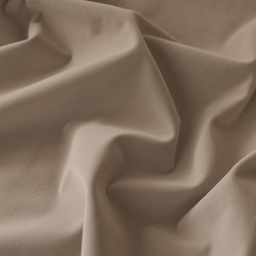 Image of Set of 2 Decorative Velvet Throw Pillow Covers for Couch and Bed - 14 inchx14 inch, Oatmeal