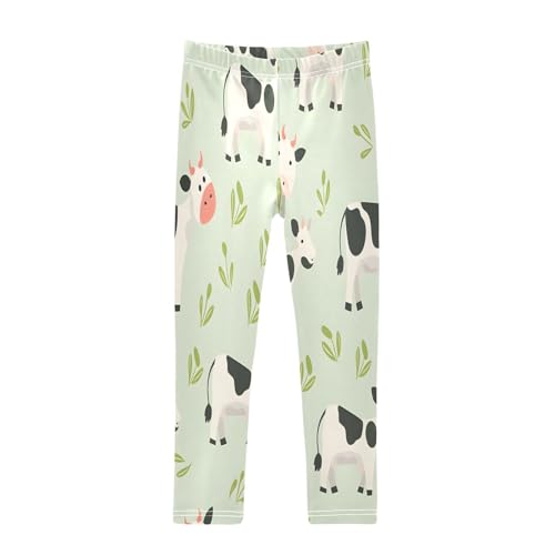 Bolaz Toddler Girls Leggings Printed Yoga Pants Leggings Funny Farm Cows for Kids