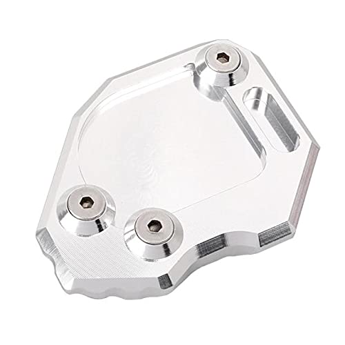 Accessories CNC Aluminum Motorcycle Kickstand Sidestand Foot Side Stand Extension Pad Base Plate Cover Enlargement for BMW F800GS 2008-2014 - (Color: Silver)